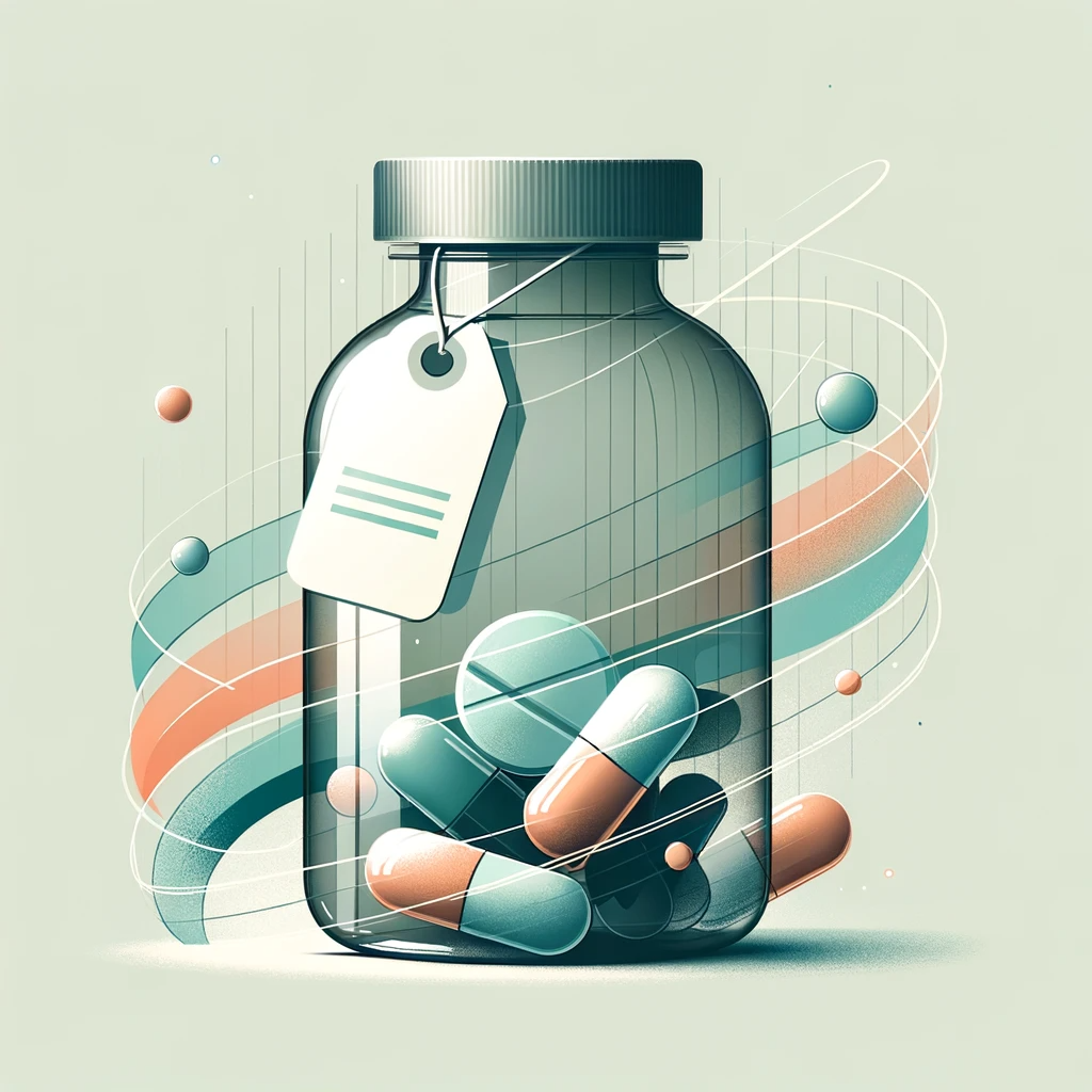 Featured image for the blog post 'Demystifying Drug Pricing: A Comprehensive Guide for Biopharma Professionals' showcasing a price tag, a pill bottle, and a graph symbolizing drug pricing dynamics in the biopharma industry.